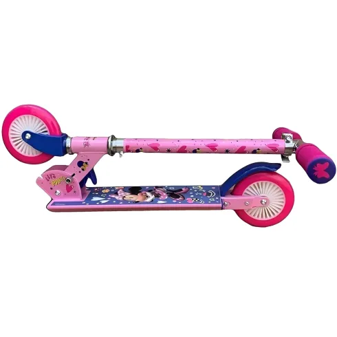 Monopattino Pieghevole Bambini Minnie 2 Ruote Manubrio Regolabile
