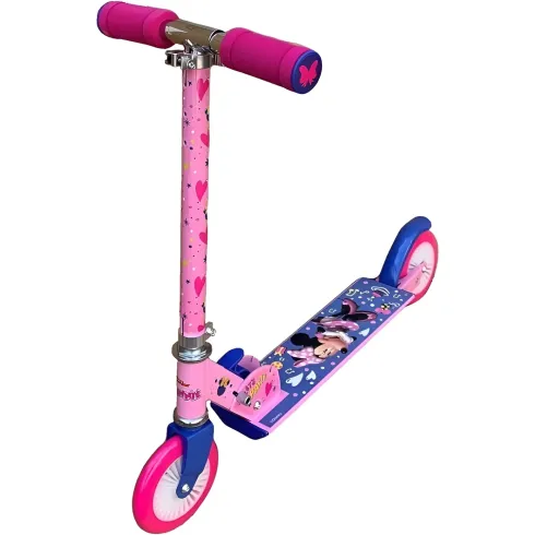 Monopattino Pieghevole Bambini Minnie 2 Ruote Manubrio Regolabile