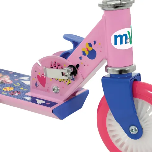 Monopattino Pieghevole Bambini Minnie 2 Ruote Manubrio Regolabile