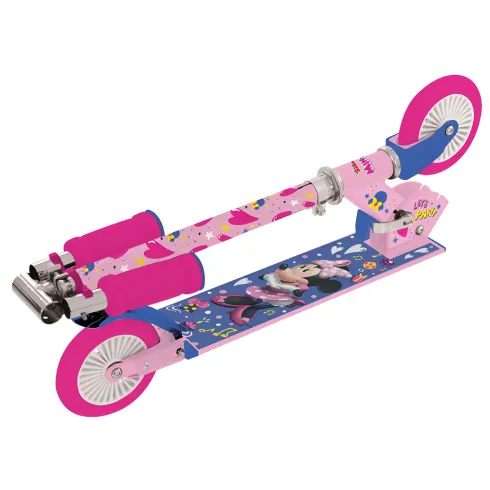 Monopattino Pieghevole Bambini Minnie 2 Ruote Manubrio Regolabile