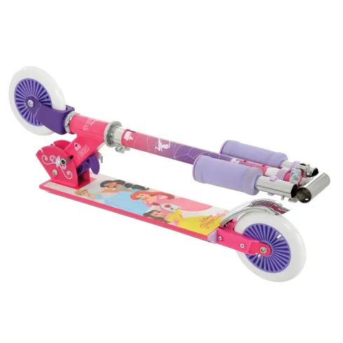 Monopattino Pieghevole Bambini Principesse 2 Ruote Manubrio Regolabile