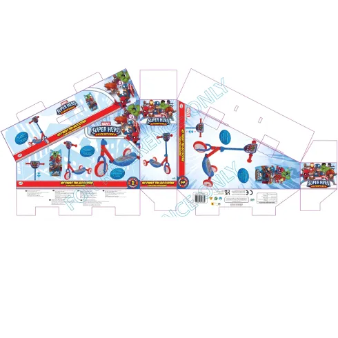 Monopattino per Bambini 3 Ruote Avengers Marvel Manubrio Regolabile