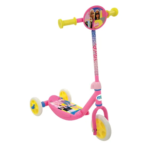 Monopattino per Bambini 3 Ruote Barbie Rosa Manubrio Regolabile