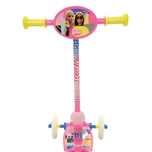 Monopattino per Bambini 3 Ruote Barbie Rosa Manubrio Regolabile