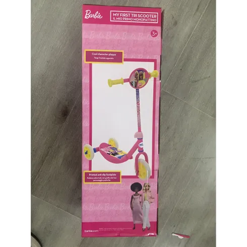 Monopattino per Bambini 3 Ruote Barbie Rosa Manubrio Regolabile