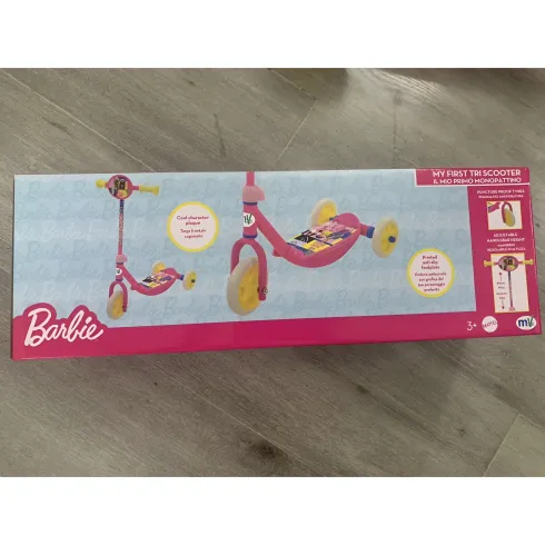 Monopattino per Bambini 3 Ruote Barbie Rosa Manubrio Regolabile