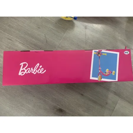 Monopattino per Bambini 3 Ruote Barbie Rosa Manubrio Regolabile