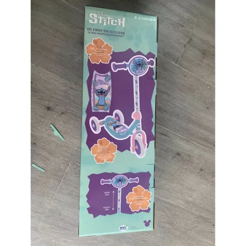 Monopattino per Bambini 3 Ruote Stitch Disney Manubrio Regolabile