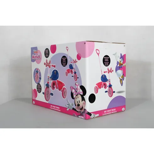 Triciclo per Bambini con Maniglia Regolabile Minnie Disney Ruote EVA