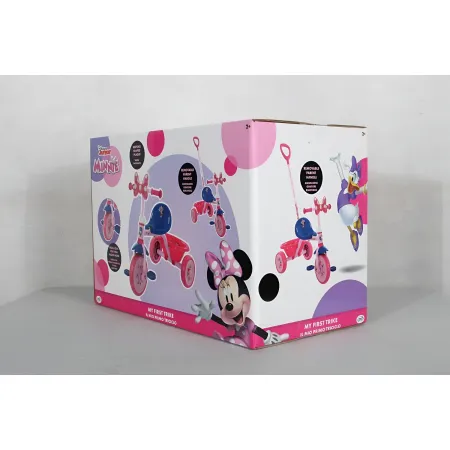 Triciclo per Bambini con Maniglia Regolabile Minnie Disney Ruote EVA