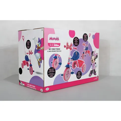 Triciclo per Bambini con Maniglia Regolabile Minnie Disney Ruote EVA