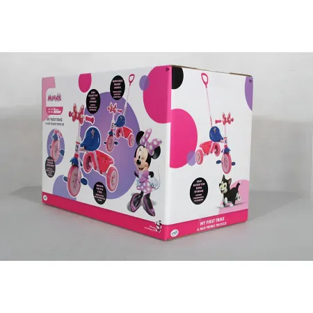 Triciclo per Bambini con Maniglia Regolabile Minnie Disney Ruote EVA