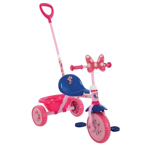 Triciclo per Bambini con Maniglia Regolabile Minnie Disney Ruote EVA