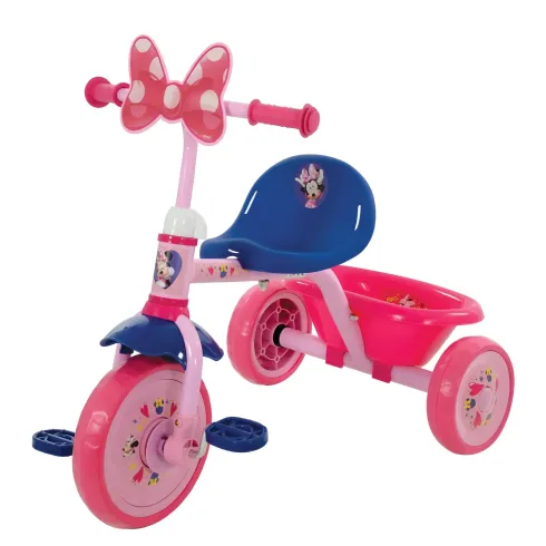 Triciclo per Bambini con Maniglia Regolabile Minnie Disney Ruote EVA