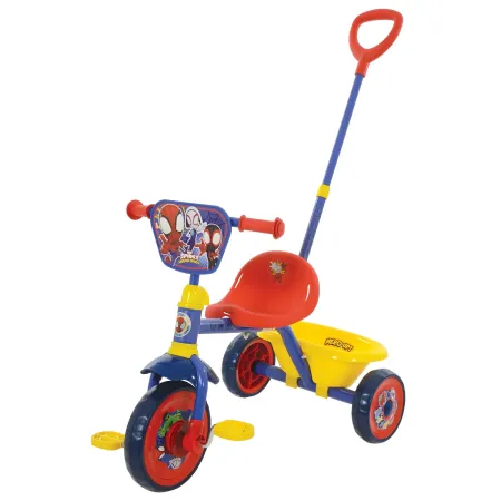 Triciclo per Bambini con Maniglia Regolabile Spiderman Ruote EVA