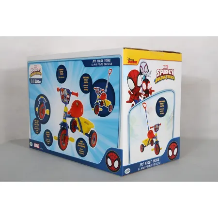 Triciclo per Bambini con Maniglia Regolabile Spiderman Ruote EVA