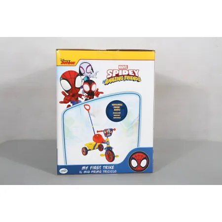 Triciclo per Bambini con Maniglia Regolabile Spiderman Ruote EVA