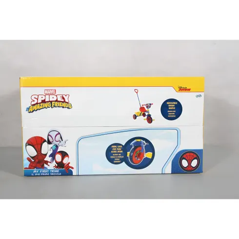 Triciclo per Bambini con Maniglia Regolabile Spiderman Ruote EVA