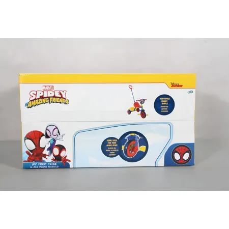 Triciclo per Bambini con Maniglia Regolabile Spiderman Ruote EVA