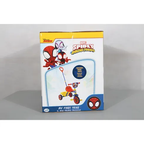 Triciclo per Bambini con Maniglia Regolabile Spiderman Ruote EVA