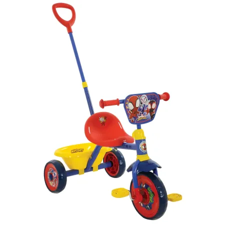 Triciclo per Bambini con Maniglia Regolabile Spiderman Ruote EVA