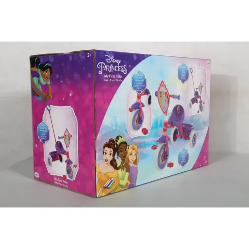 Triciclo Bambini con Maniglia Regolabile Principesse Disney Ruote EVA
