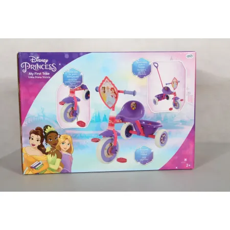Triciclo Bambini con Maniglia Regolabile Principesse Disney Ruote EVA