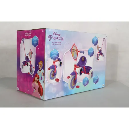 Triciclo Bambini con Maniglia Regolabile Principesse Disney Ruote EVA