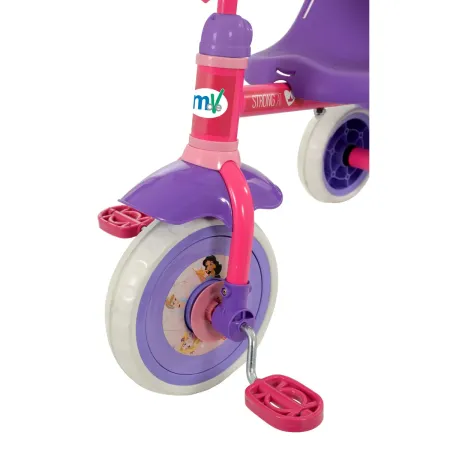Triciclo Bambini con Maniglia Regolabile Principesse Disney Ruote EVA