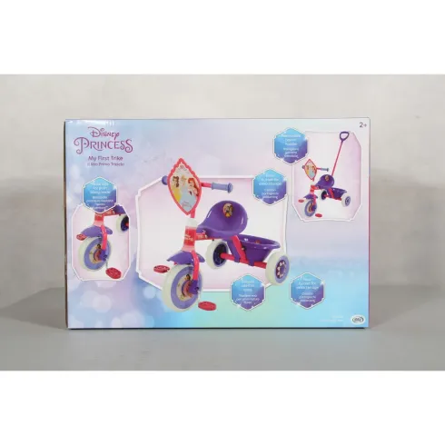 Triciclo Bambini con Maniglia Regolabile Principesse Disney Ruote EVA