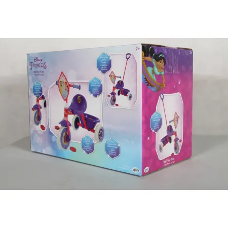 Triciclo Bambini con Maniglia Regolabile Principesse Disney Ruote EVA