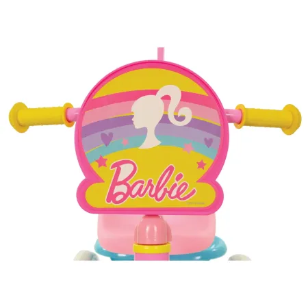 Triciclo Bambini con Maniglia Regolabile Removibile Barbie Ruote EVA