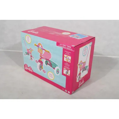 Triciclo Bambini con Maniglia Regolabile Removibile Barbie Ruote EVA