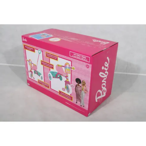 Triciclo Bambini con Maniglia Regolabile Removibile Barbie Ruote EVA