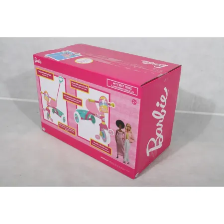 Triciclo Bambini con Maniglia Regolabile Removibile Barbie Ruote EVA