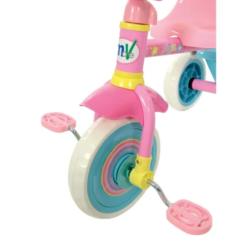 Triciclo Bambini con Maniglia Regolabile Removibile Barbie Ruote EVA