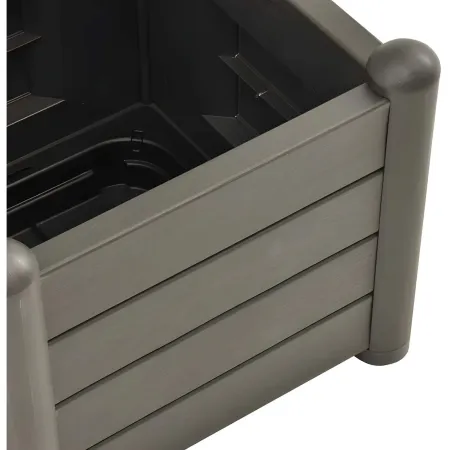 Fioriera Quadrata 43x43 con Grigliato 140 in Plastica da Esterno Pannello Moka