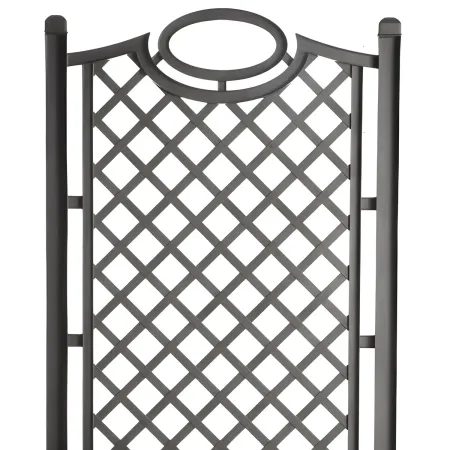 Fioriera Separé Antracite Griglia Effetto Legno 80x42,5 cm da Esterno