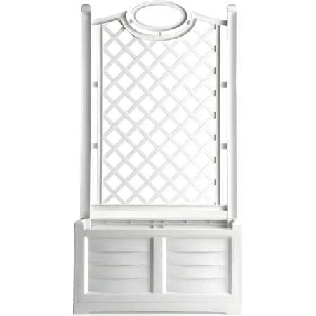 Fioriera Separé Bianco Griglia Effetto Legno 80x42,5 cm da Esterno