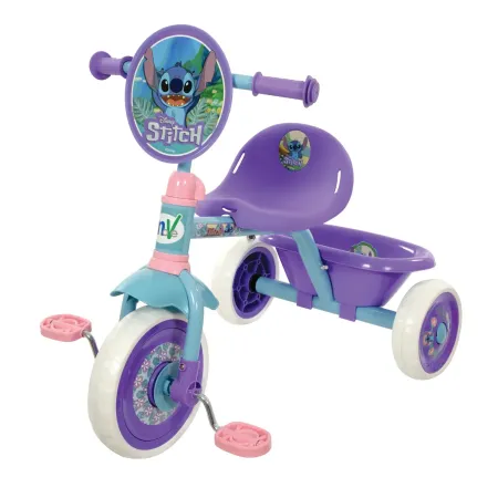 Triciclo per Bambini con Maniglia Regolabile Stitch Disney Ruote EVA