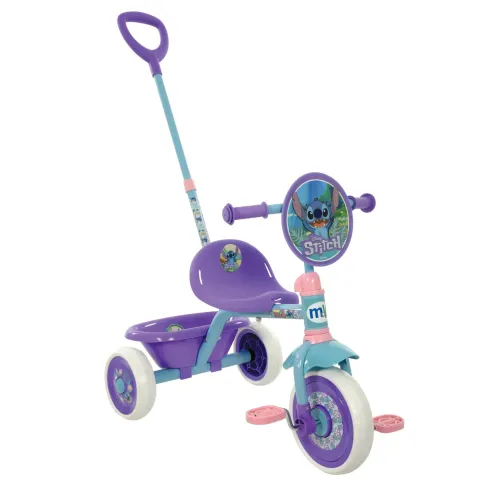 Triciclo per Bambini con Maniglia Regolabile Stitch Disney Ruote EVA