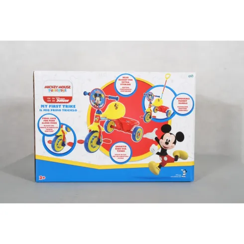 Triciclo per Bambini Maniglia Regolabile Topolino Disney Ruote EVA