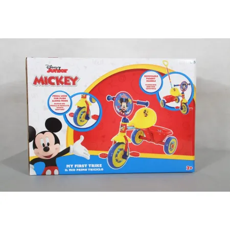 Triciclo per Bambini Maniglia Regolabile Topolino Disney Ruote EVA