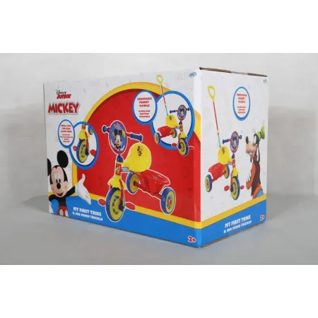 Triciclo per Bambini Maniglia Regolabile Topolino Disney Ruote EVA