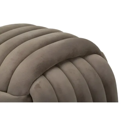 Pouf in Velluto Grigio Quadrato Elegante per Salotto Camera da Letto
