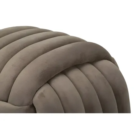 Pouf in Velluto Grigio Quadrato Elegante per Salotto Camera da Letto