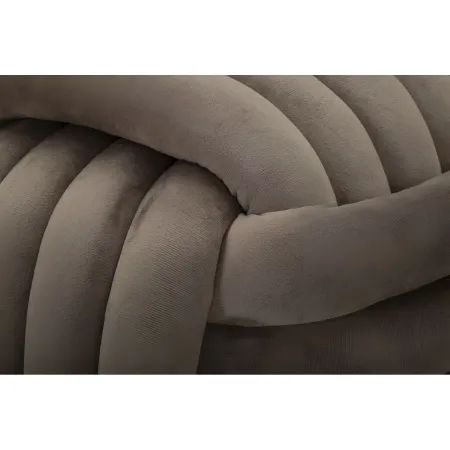 Pouf in Velluto Grigio Quadrato Elegante per Salotto Camera da Letto
