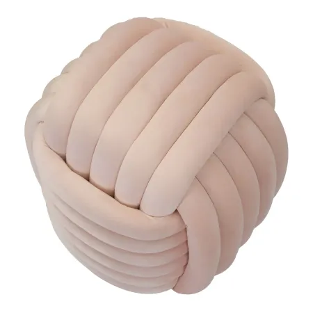Pouf in Velluto Rosa Quadrato Elegante per Salotto Camera da Letto