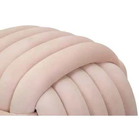 Pouf in Velluto Rosa Quadrato Elegante per Salotto Camera da Letto