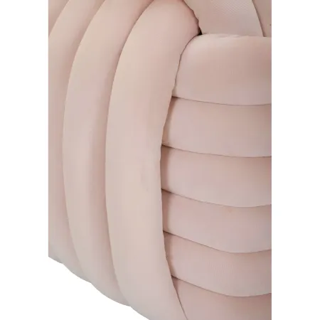 Pouf in Velluto Rosa Quadrato Elegante per Salotto Camera da Letto